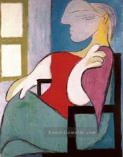 Frau sitzt in der Nähe eines Fensters 1932 kubist Pablo Picasso Ölgemälde